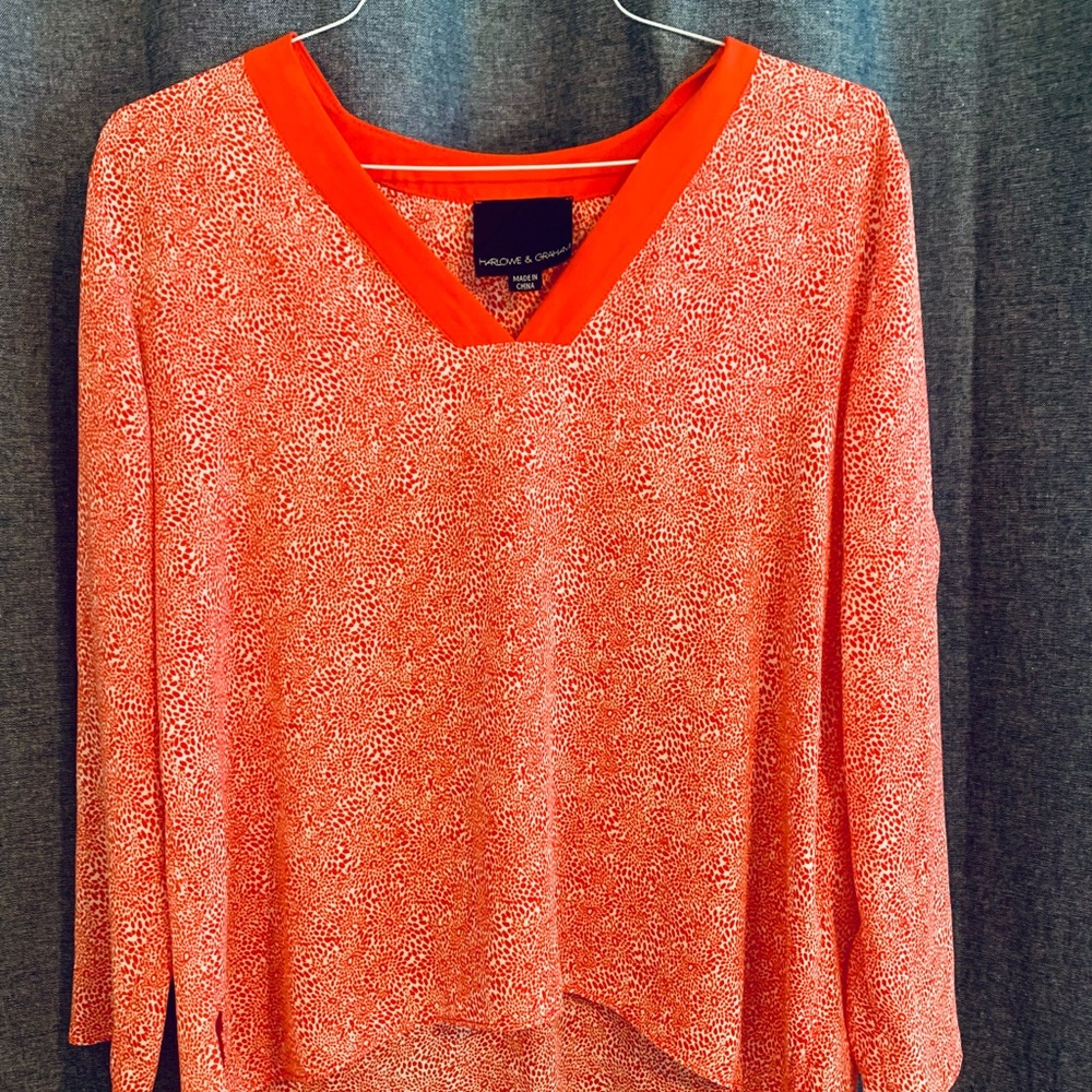Coral Harlowe and Graham high/low blouse